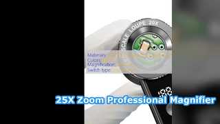 20X to 25X Zoom Professional Magnifying Glass with UV Light